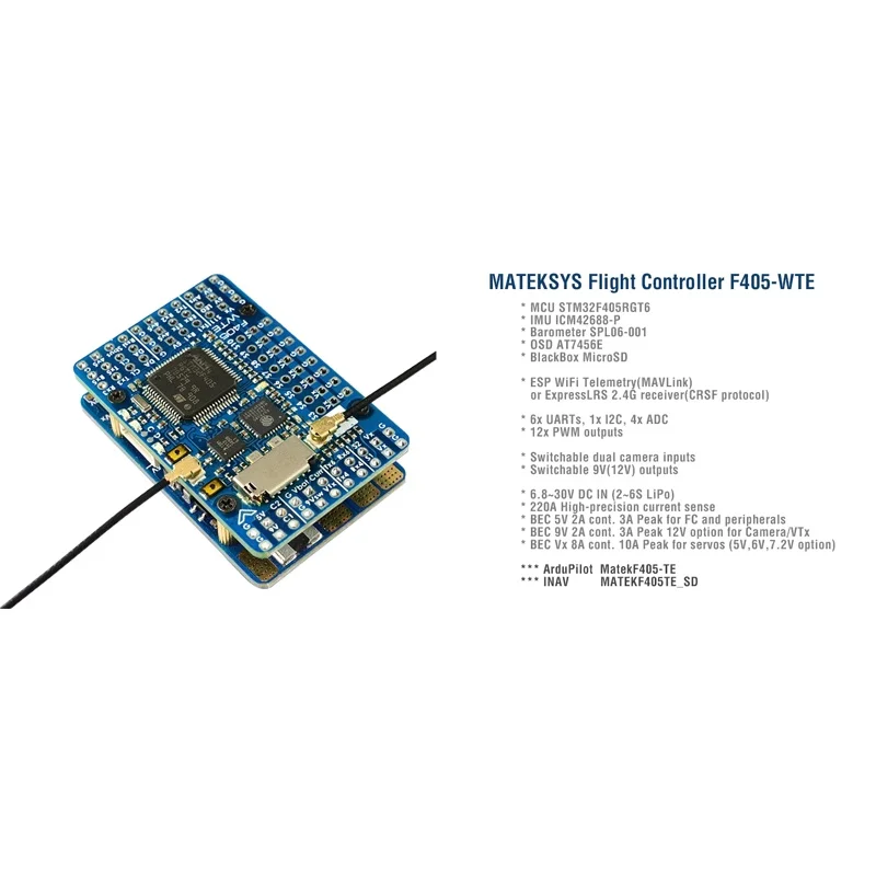 SkyDElFor MATEK Mateksys F405- - Mateksys Flight Controller F405 Wte reseña y precio
